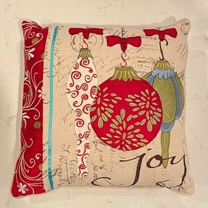 LAST CHANCE Embroidered Holiday Pillow